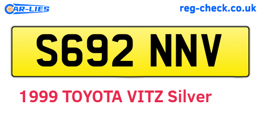 S692NNV are the vehicle registration plates.