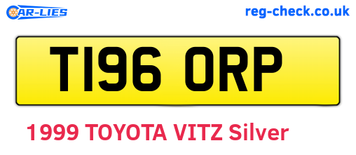 T196ORP are the vehicle registration plates.