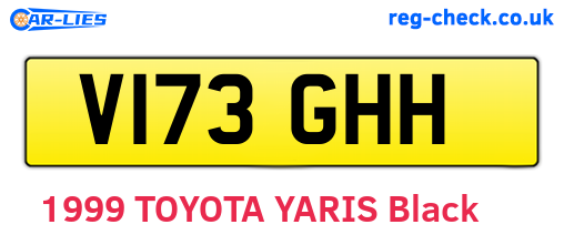 V173GHH are the vehicle registration plates.