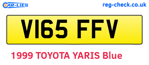 V165FFV are the vehicle registration plates.