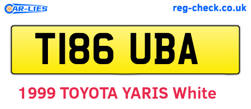T186UBA are the vehicle registration plates.