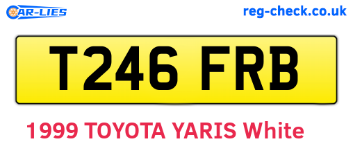 T246FRB are the vehicle registration plates.