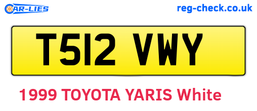 T512VWY are the vehicle registration plates.