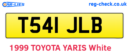 T541JLB are the vehicle registration plates.