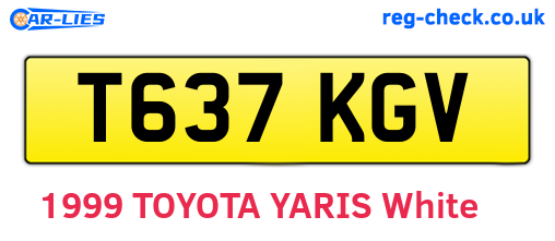 T637KGV are the vehicle registration plates.