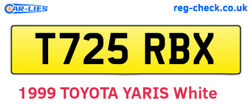 T725RBX are the vehicle registration plates.