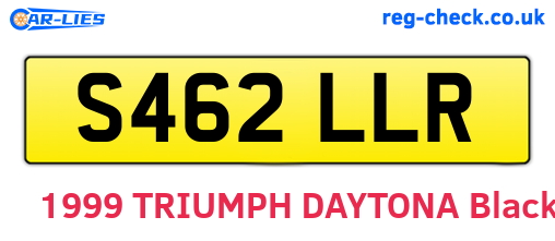 S462LLR are the vehicle registration plates.