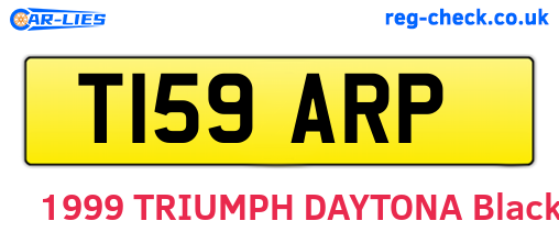 T159ARP are the vehicle registration plates.
