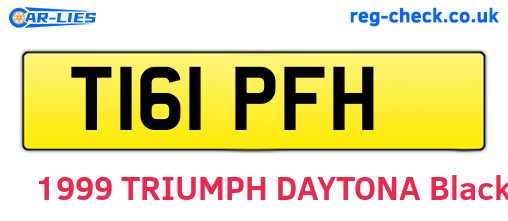 T161PFH are the vehicle registration plates.