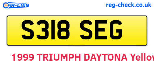 S318SEG are the vehicle registration plates.