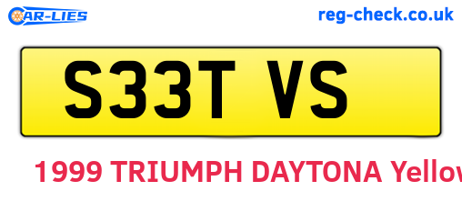 S33TVS are the vehicle registration plates.