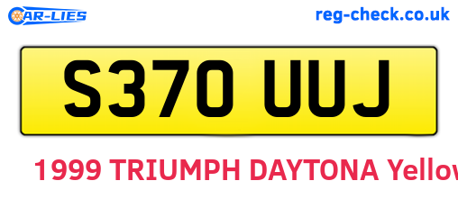 S370UUJ are the vehicle registration plates.