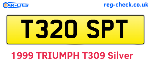 T320SPT are the vehicle registration plates.