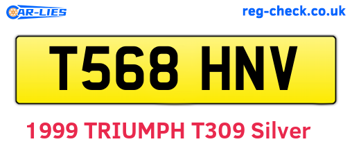 T568HNV are the vehicle registration plates.