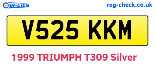 V525KKM are the vehicle registration plates.