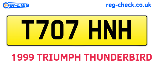 T707HNH are the vehicle registration plates.