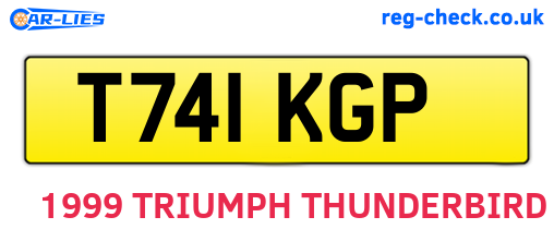 T741KGP are the vehicle registration plates.