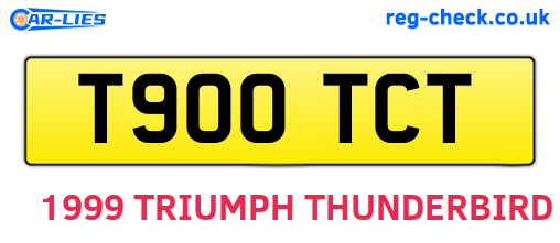 T900TCT are the vehicle registration plates.