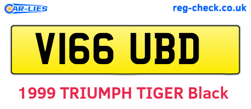 V166UBD are the vehicle registration plates.