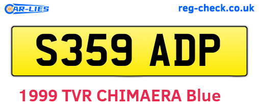 S359ADP are the vehicle registration plates.