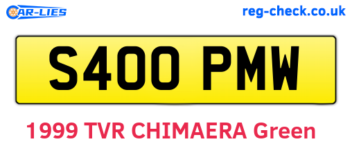 S400PMW are the vehicle registration plates.