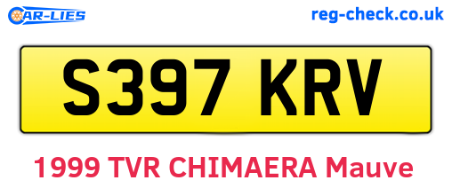 S397KRV are the vehicle registration plates.