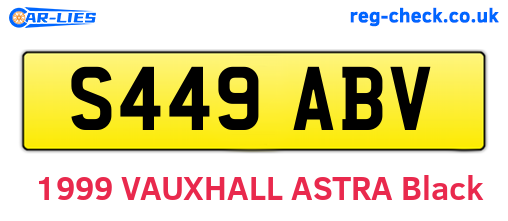 S449ABV are the vehicle registration plates.