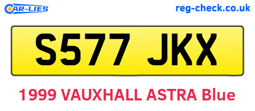 S577JKX are the vehicle registration plates.