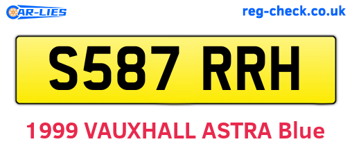S587RRH are the vehicle registration plates.