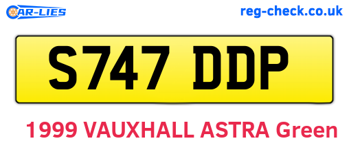 S747DDP are the vehicle registration plates.