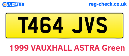 T464JVS are the vehicle registration plates.