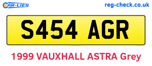 S454AGR are the vehicle registration plates.