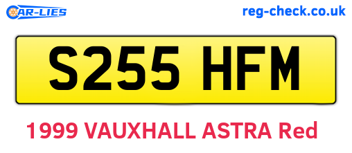 S255HFM are the vehicle registration plates.
