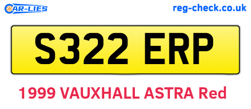 S322ERP are the vehicle registration plates.