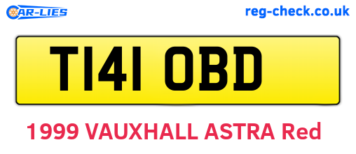 T141OBD are the vehicle registration plates.