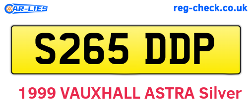 S265DDP are the vehicle registration plates.