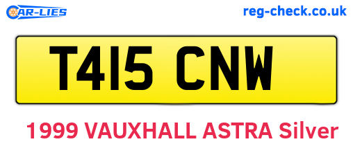 T415CNW are the vehicle registration plates.