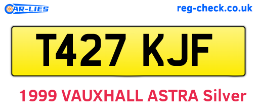 T427KJF are the vehicle registration plates.