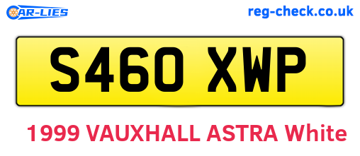 S460XWP are the vehicle registration plates.