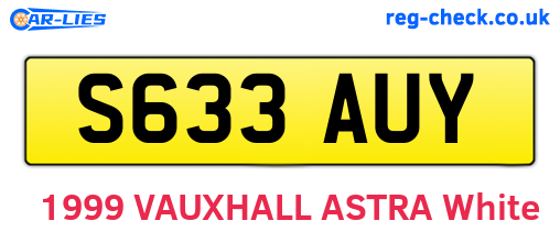 S633AUY are the vehicle registration plates.
