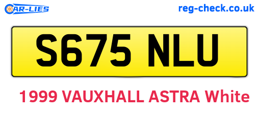 S675NLU are the vehicle registration plates.