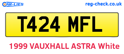 T424MFL are the vehicle registration plates.