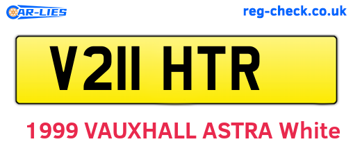 V211HTR are the vehicle registration plates.