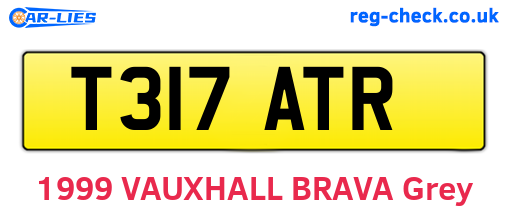T317ATR are the vehicle registration plates.