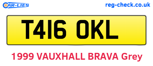 T416OKL are the vehicle registration plates.