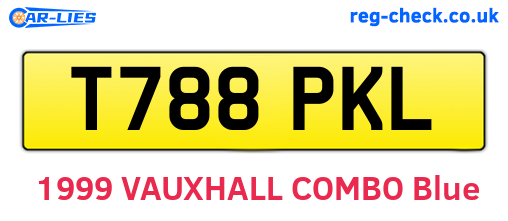 T788PKL are the vehicle registration plates.