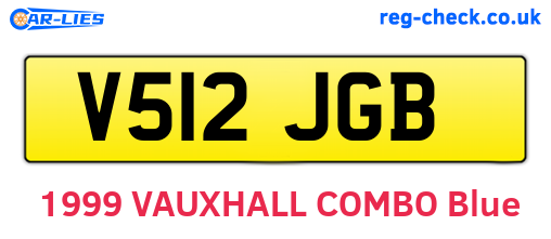 V512JGB are the vehicle registration plates.