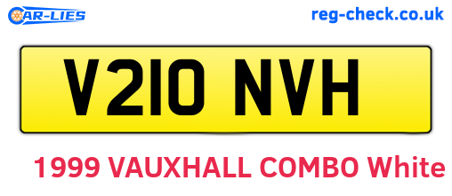 V210NVH are the vehicle registration plates.
