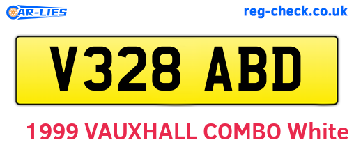 V328ABD are the vehicle registration plates.