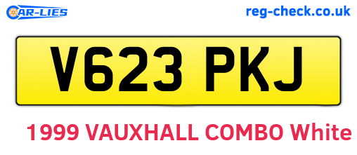 V623PKJ are the vehicle registration plates.